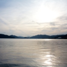 A lake view.