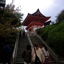 Stairs to a pagoda.